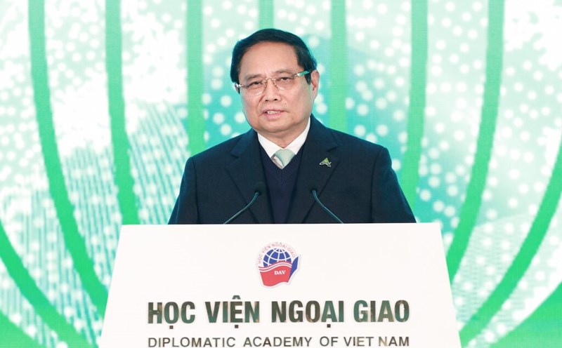 Prime Minister Pham Minh Chinh spoke at the opening session of the ASEAN Future Forum. Photo: Hai Nguyen