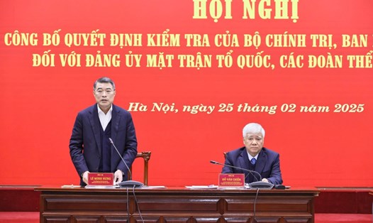 Ủy viên Bộ Chính trị, Bí thư Trung ương Đảng, Trưởng Ban Tổ chức Trung ương Lê Minh Hưng nói về tiếp tục sắp xếp bộ máy cấp tỉnh, cấp huyện. Ảnh: Phạm Đông