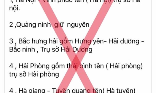 Thông tin sáp nhập tỉnh, thành sai sự thật lan truyền trên mạng. Ảnh: Công an tỉnh Hà Nam
