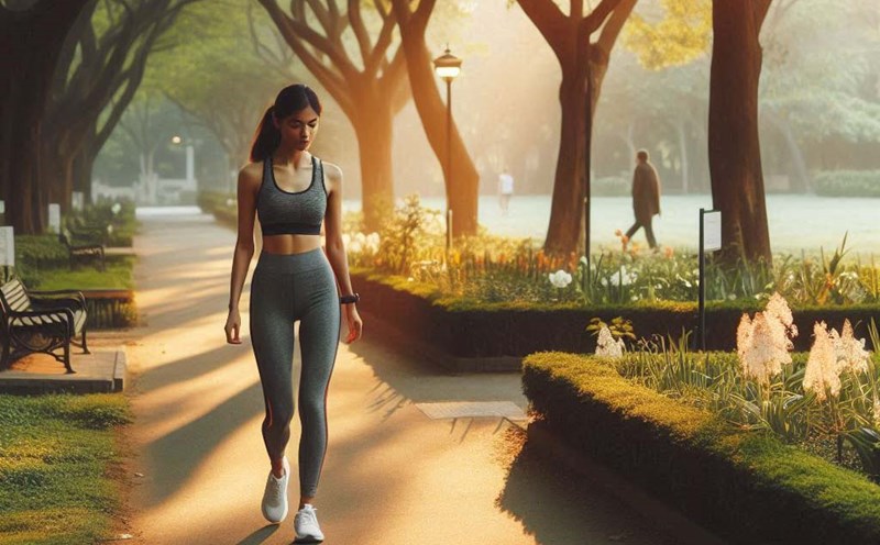 Walking for 30 minutes a day is a simple but extremely effective exercise routine in preventing and reducing the risk of many diseases. Photo - AI: Cat Tien