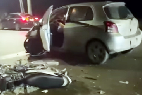 Scene of the accident. Photo cut from clip