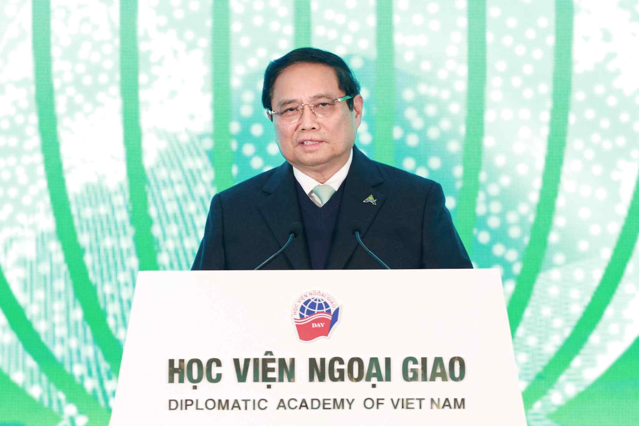 Politburo member and Prime Minister Pham Minh Chinh spoke at the opening session of the ASEAN Future Forum 2025, on the afternoon of February 25. Photo: Hai Nguyen