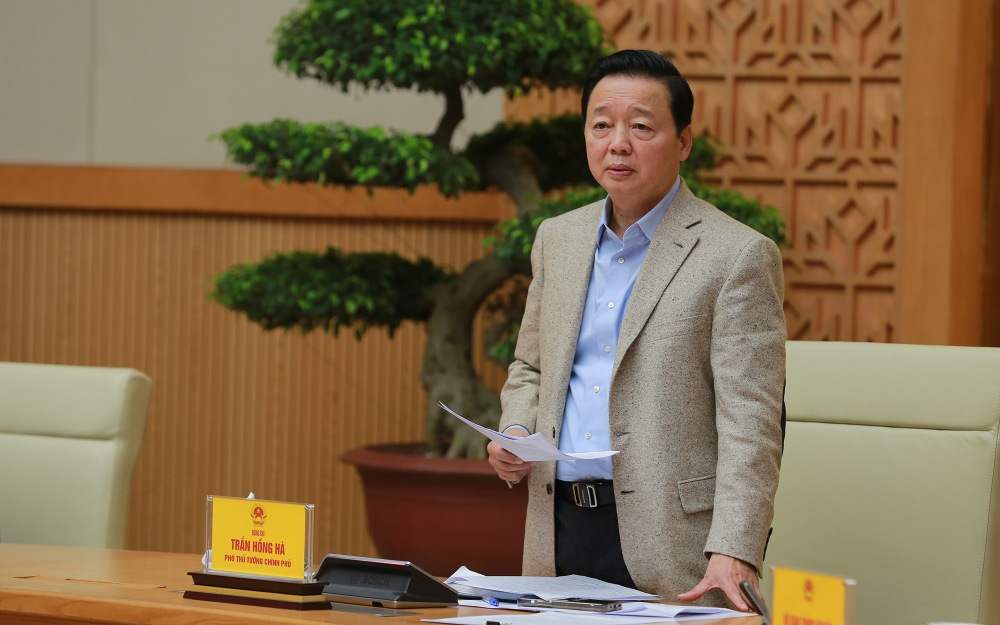 Member of the Party Central Committee, Deputy Prime Minister Tran Hong Ha chaired a meeting on the implementation of the Lao Cai - Hanoi - Hai Phong railway construction investment project. Photo: VGP