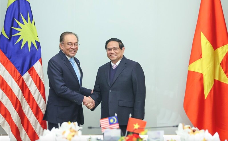 Prime Minister Pham Minh Chinh and Malaysian Prime Minister Anwar Ibrahim. Photo: VGP