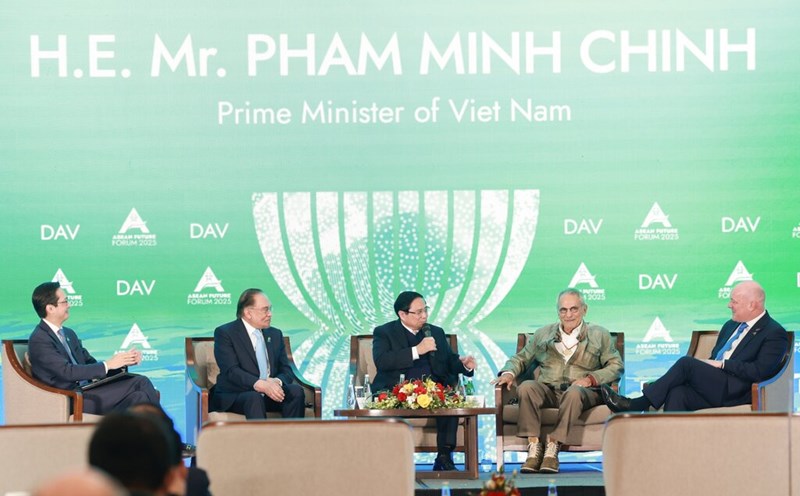 Leaders discussed at the high-level plenary session of the ASEAN Future Forum 2025. Photo: Hai Nguyen