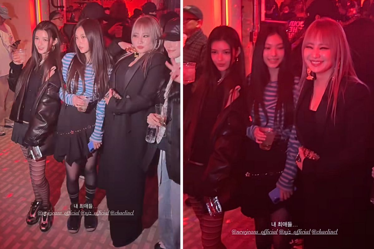 Haerin va Danielle (NJZ) chup hinh cung CL (2NE1). Anh: Instagram