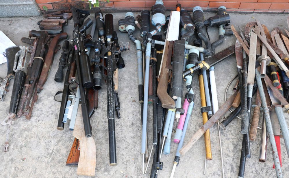 Destroying weapons and explosives helps protect the safety of the community. Photo: Tien Dung