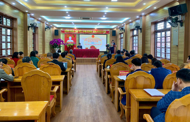 Binh Giang District (Hai Duong Province) reorganizes the government apparatus. Photo: Binh Giang District Portal