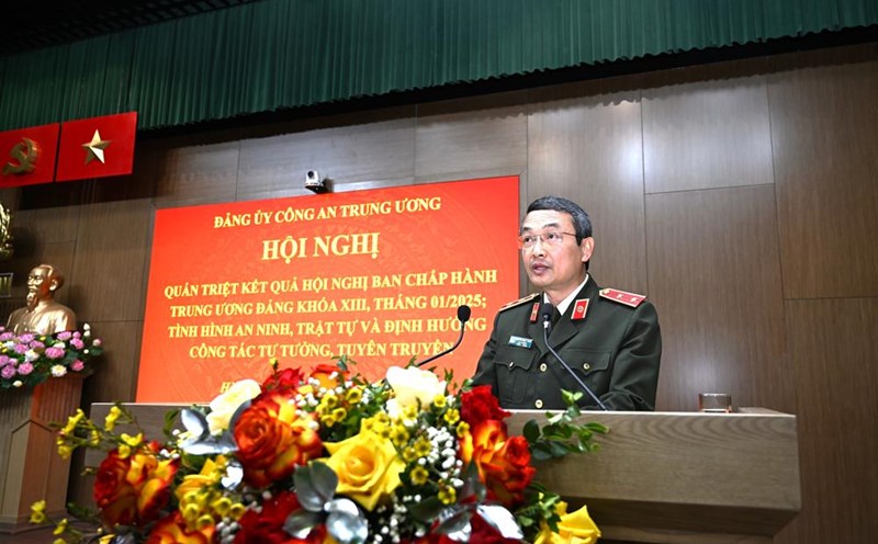 Lieutenant General Nguyen Ngoc Toan - Director of the Department of Party and Political Affairs. Photo: Ministry of Public Security