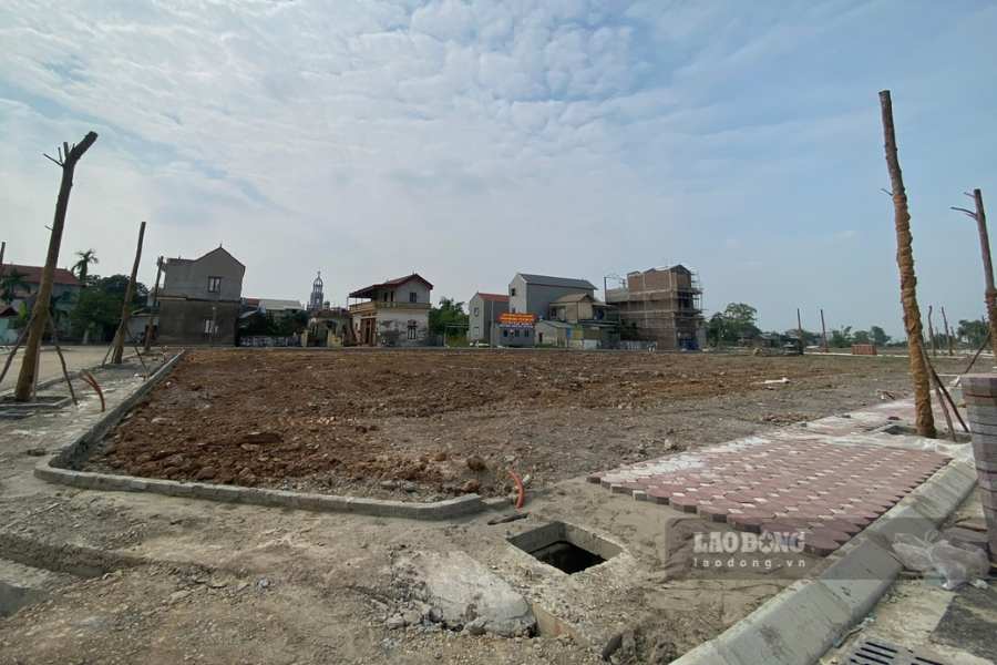 Some plots of land auctioned in Do Dong commune, Thanh Oai district. Photo: Nhu Ha