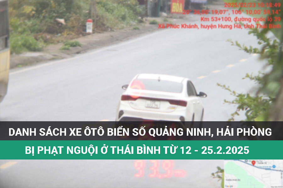 Vehicles with license plates of Quang Ninh and Hai Phong were fined from February 12 to 25