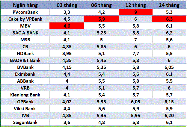 Top ngan hang co lai suat cao tren thi truong ngay 27.2.2025. Do hoa: Ha Vy