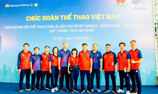 Tổ y tế Đoàn Thể thao Việt Nam tại ASIAD 19. Ảnh: Đoàn TTVN