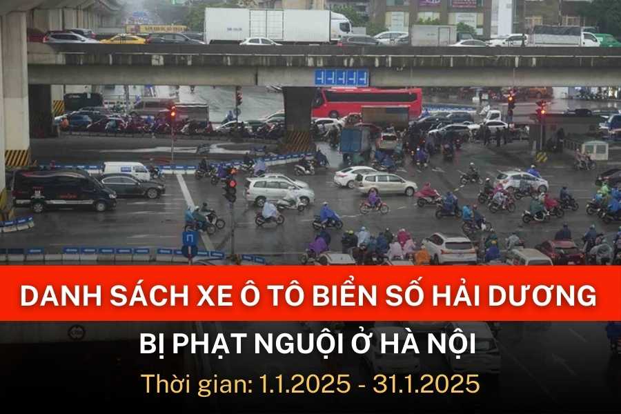 Hai Duong cruise cars get fined in Hanoi