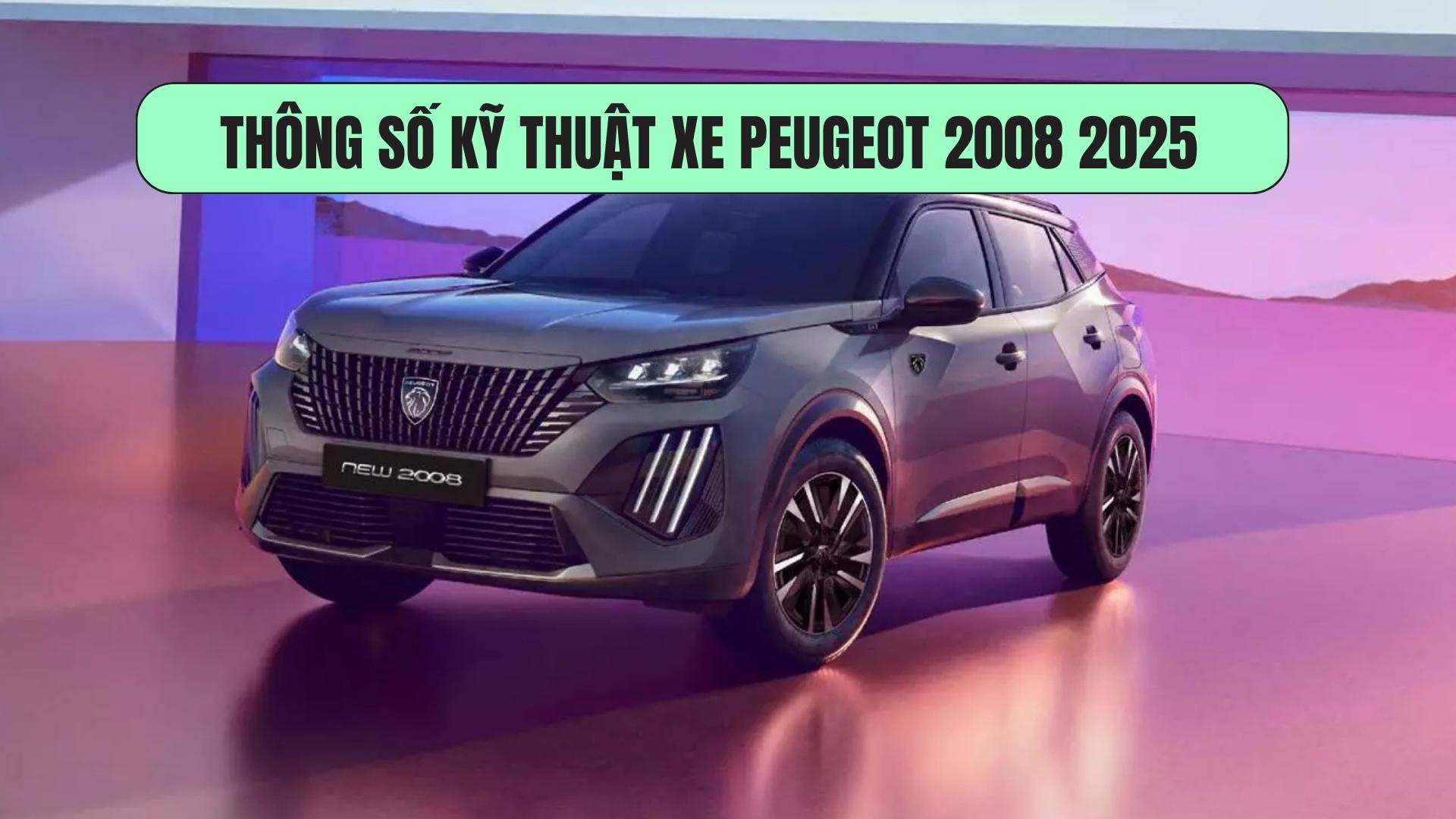 Peugeot 2008 2025 vehicle specifications. Graphics: Dinh Dinh