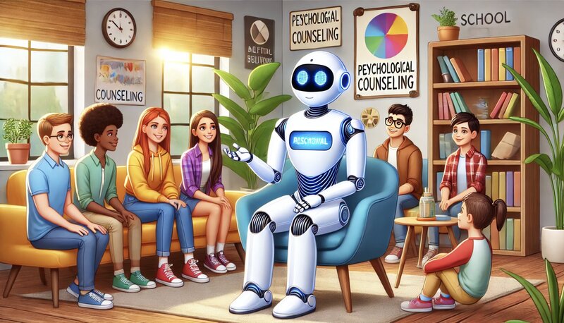 AI has been able to participate in psychological counseling for students. Photo: Created by AI tools