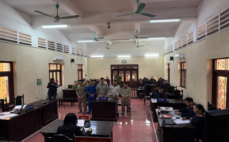 Toàn cảnh phiên tòa xét xử. Ảnh: Viện Kiểm sát Nhân dân tỉnh Hải Dương