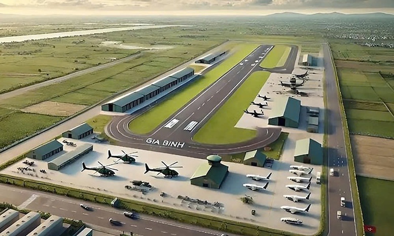Perspective of Gia Binh airport. Photo: Chinh Phu
