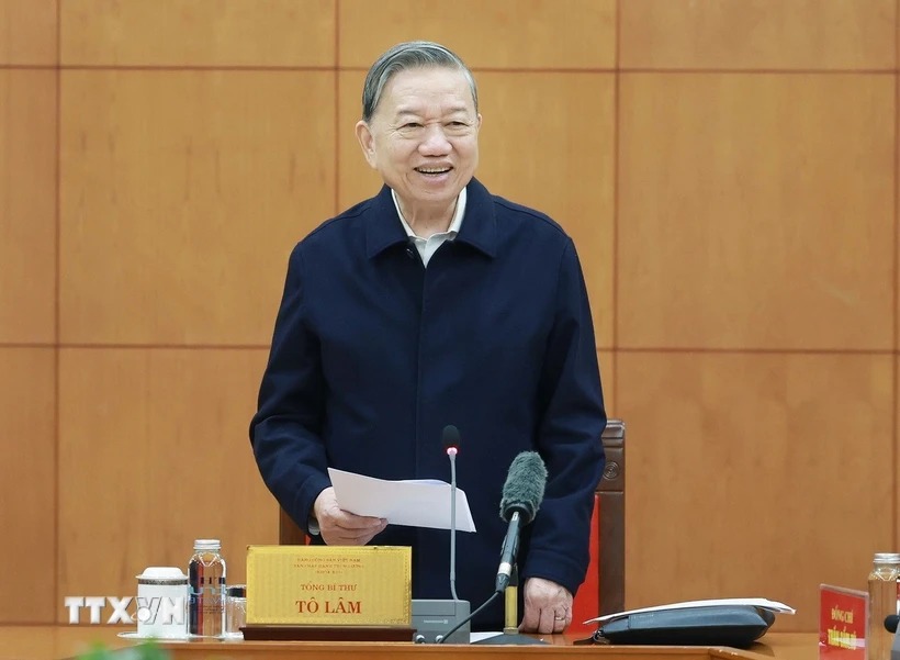 General Secretary To Lam emphasized the results of streamlining the apparatus and political system. Photo: VNA