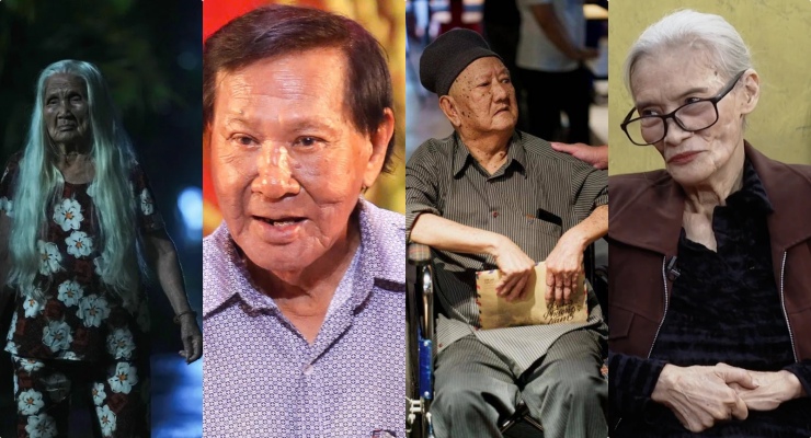 The 4 cai luong artists have been involved in art for more than 60 years. Photo: Film crew.