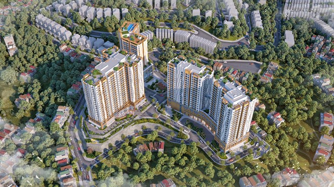 Perspective of the Social Housing Project of the Bank Hill Residential Area, Ha Long City.