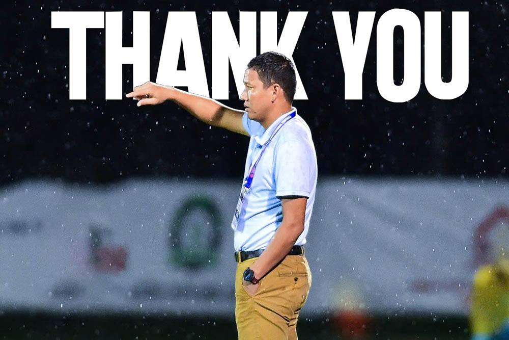 Coach Anh Duc will stop leading Truong Tuoi Binh Phuoc club after round 11 of the 2024-2025 First Division. Photo: Binh Phuoc Club