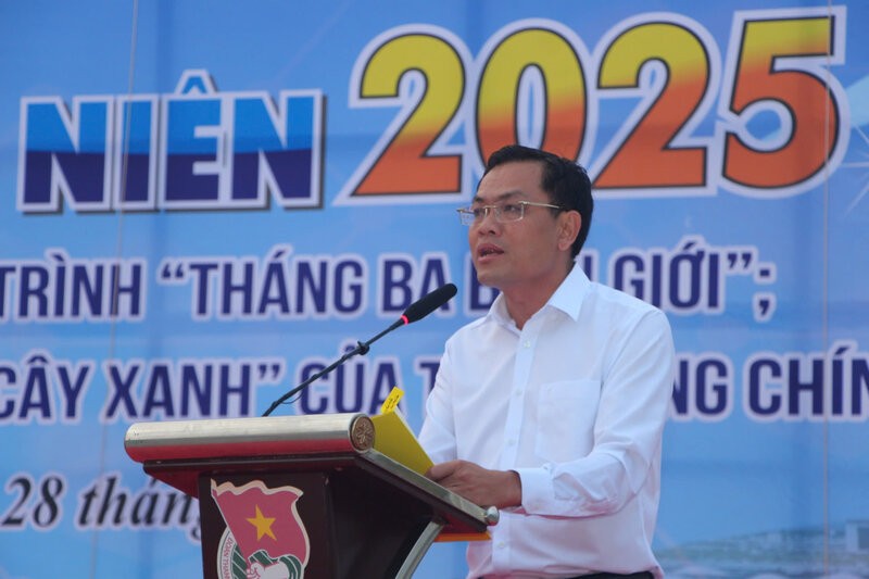 Pho chu tich UBND tinh Bac Lieu Ngo Vu Thang phat bieu taij buoi le. Anh: Nhat Ho