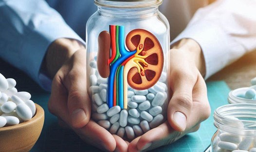 Bổ sung canxi không đúng cách có thể làm tăng nguy cơ hình thành sỏi thận. Ảnh - AI: Cát Tiên