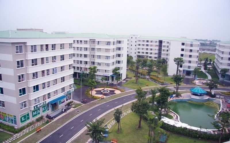 A corner of a social housing project in the new urban area of Dang Xa 2, Gia Lam district (Hanoi). Photo: Viglacera