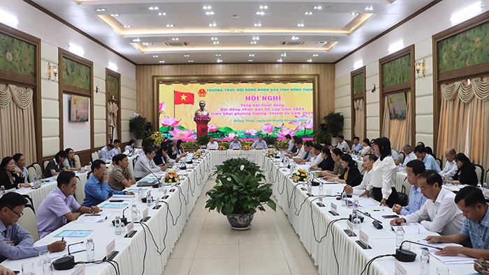 Cac dai bieu chia se kinh nghiem trong qua trinh hoat dong. Anh: Cong thong tin dien tu Dong Thap.