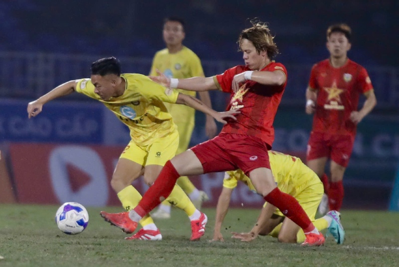 Hong Linh Ha Tinh had difficulty when not playing at home. Photo: An Nguyen