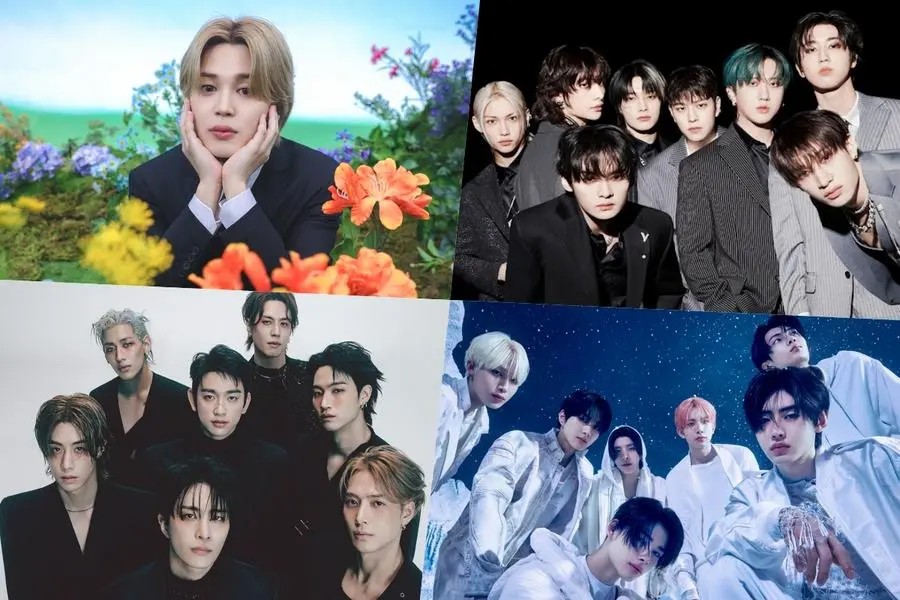 Jimin BTS and other groups ranked well on the world album chart. Photo: Allkpop.