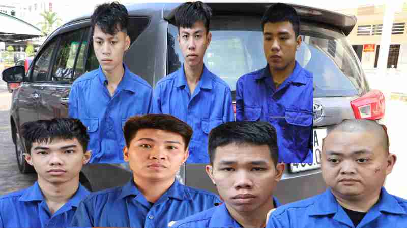 Detained for 4 months, 7 suspects kidnapped to appropriate property. Photo: Provided by the police.