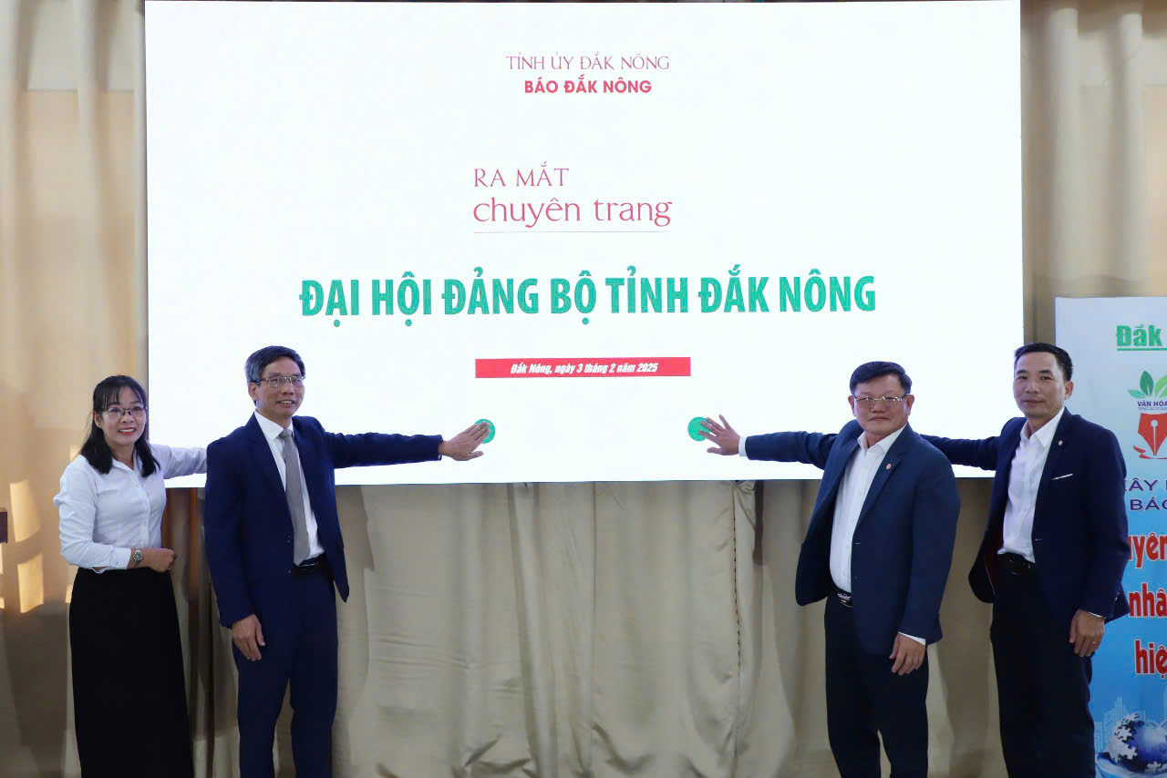 Báo Đắk Nông là địa phương thứ 2 ra mắt chuyên trang Đại hội Đảng. Ảnh: Bảo Lâm
