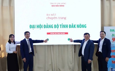 Dak Nong Newspaper is the second locality to launch a special page on the Party Congress. Photo: Bao Lam