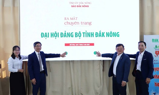 Báo Đắk Nông là địa phương thứ 2 ra mắt chuyên trang Đại hội Đảng. Ảnh: Bảo Lâm