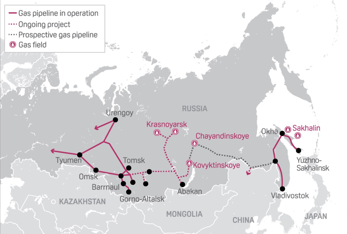 Mang luoi duong ong dan khi Siberia cua Gazprom. Anh: SPGlobal