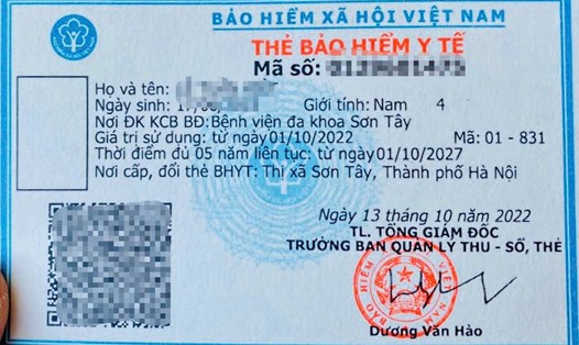 Nơi khám chữa bệnh ban đầu được ghi trên thẻ bảo hiểm y tế. Ảnh: Thùy Linh