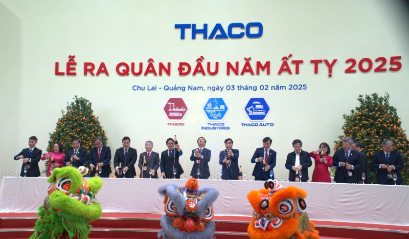 Quang canh le ra quan san xuat dau nam 2025 cua Tap doan Thaco, tai Chu Lai, Quang Nam. Anh: Hoang Bin