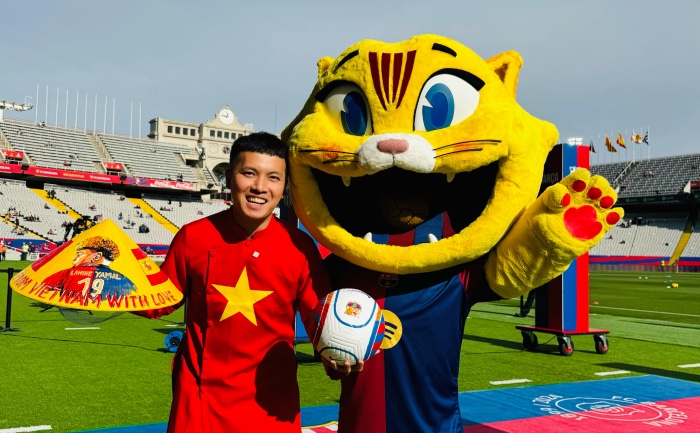 Do Kim Phuc performs at La Liga. Photo: Interviewee