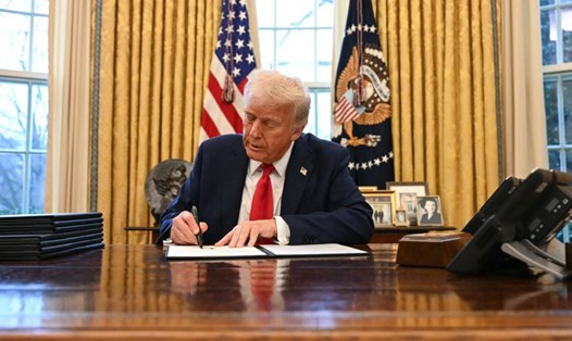 Tổng thống Mỹ Donald Trump tại Nhà Trắng ngày 3.2.2025. Ảnh: AFP