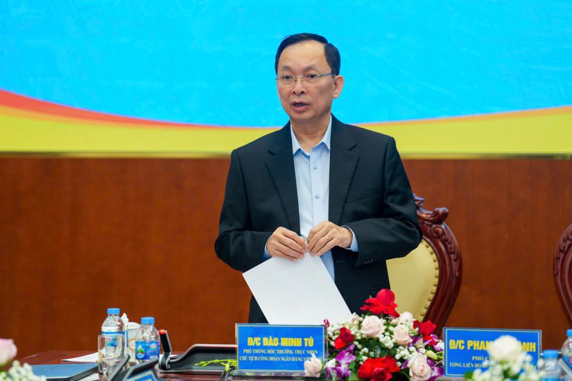 Mr. Dao Minh Tu, Permanent Deputy Governor of the State Bank, Chairman of the NHVN Trade Union. Photo: Hoang Giap