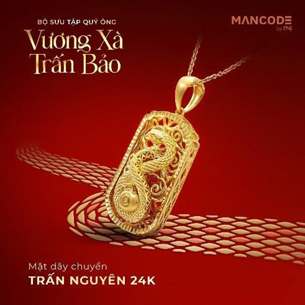 PNJ launches the Vuong Xa Tran Bao Collection for men on the occasion of Tet 2025 and the God of Wealth's Day (January 10). Photo: Provided by DN