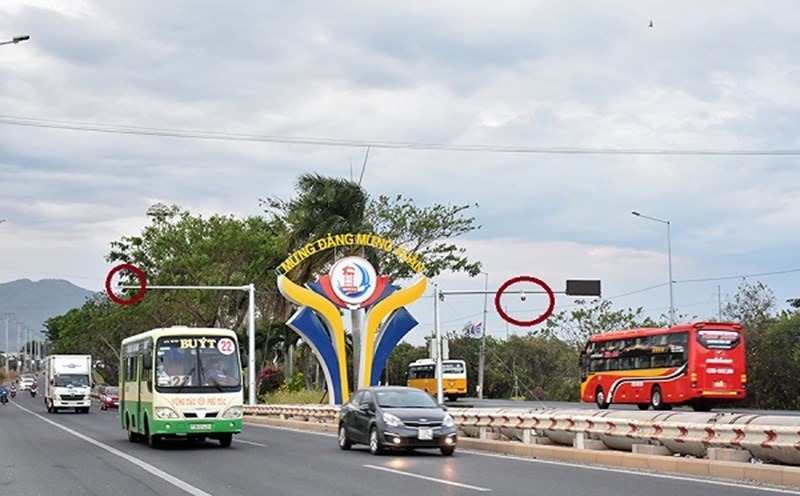 A location where cameras are installed to issue fines in Vung Tau. Photo: Ba Ria - Vung Tau Provincial People's Committee Information Portal