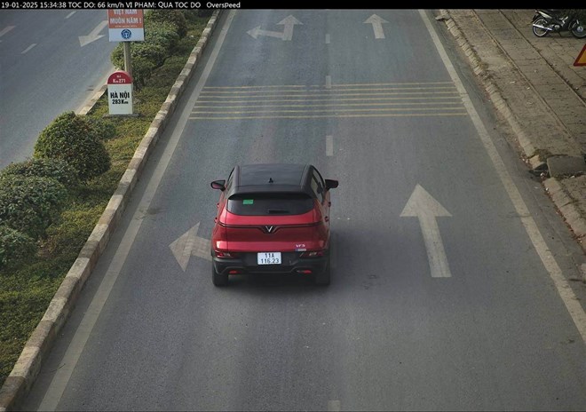 From January 13 to January 22, through the camera system, Cao Bang province detected 9 cases of traffic violations. Photo: Cao Bang Police