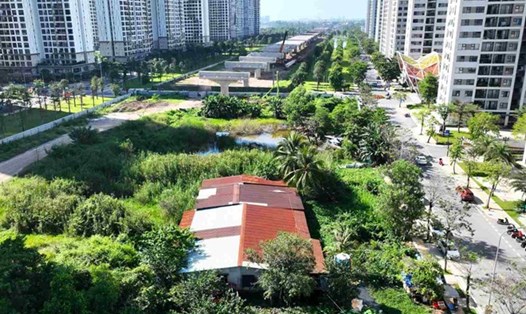 4 căn nhà nằm trên công trường dự án Vành đai 3 TPHCM qua TP Thủ Đức. Ảnh: Anh Tú