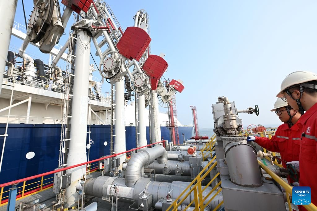 Liquefied natural gas receiving terminal in Tianjin, China. Photo: Xinhua