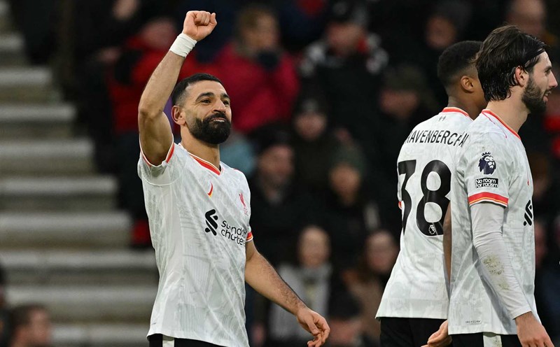 Mohamed Salah is having the most successful season of his career at Liverpool in terms of personal stats. Photo: AFP