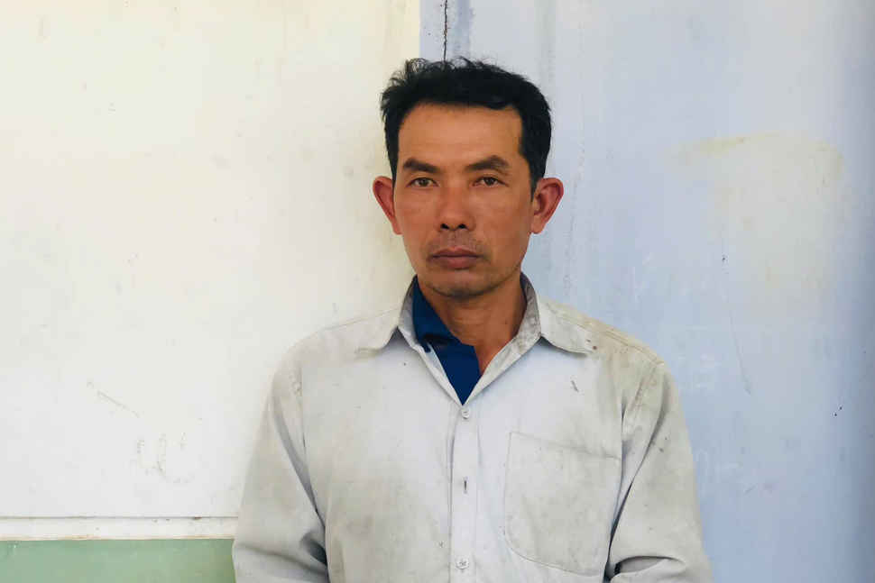 Đối tượng Nguyễn Công Kha tại cơ quan Công an. Ảnh: Công an Phú Yên