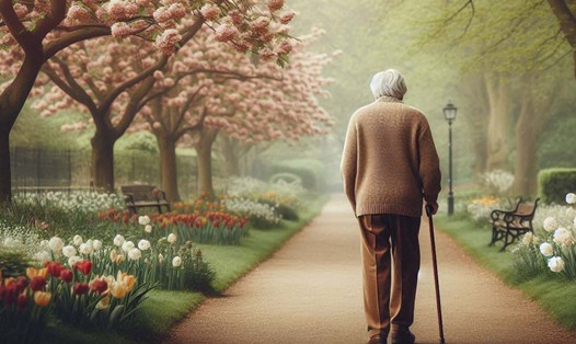 Cách đi bộ có thể cho thấy những vấn đề sức khỏe, bao gồm cả chứng mất trí nhớ. Ảnh - AI: Ngọc Thùy